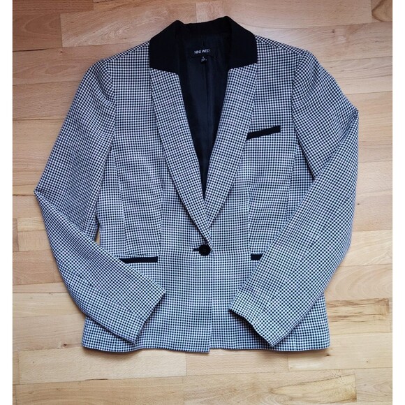 Nine West Black & White Blazer, Size 6 - Picture 1 of 9